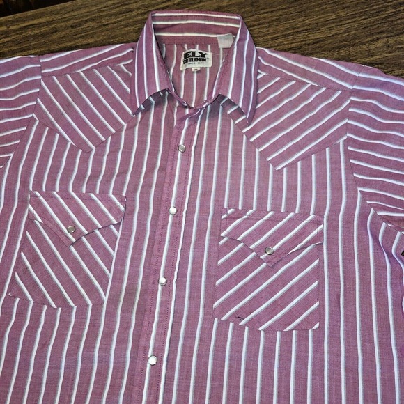 VTG Ely Cattleman Distressed Pearl Snap Shirt